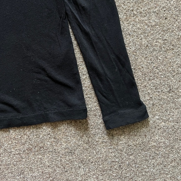 J Crew Black Turtleneck Long Sleeve Shirt Top Women’s XXS Base Layer 100% Cotton - Picture 2 of 11